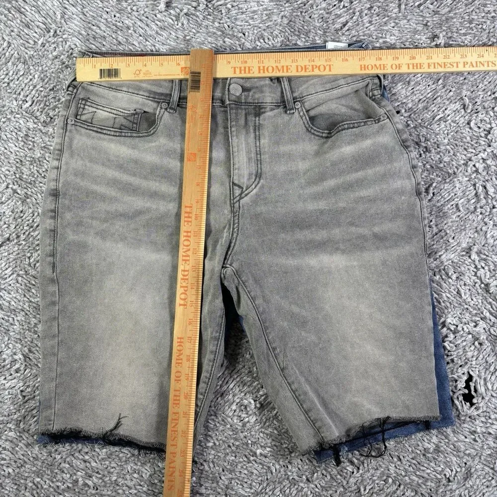 True Religion Ricky Relaxed Straight Shorts Lot Of Two Mens 34 Stretch Denim